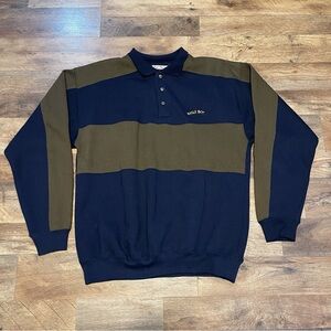 Vintage Bugle Boy | Colorblock Rugby Sweatshirt | Heavyweight 90s Workwear Polo